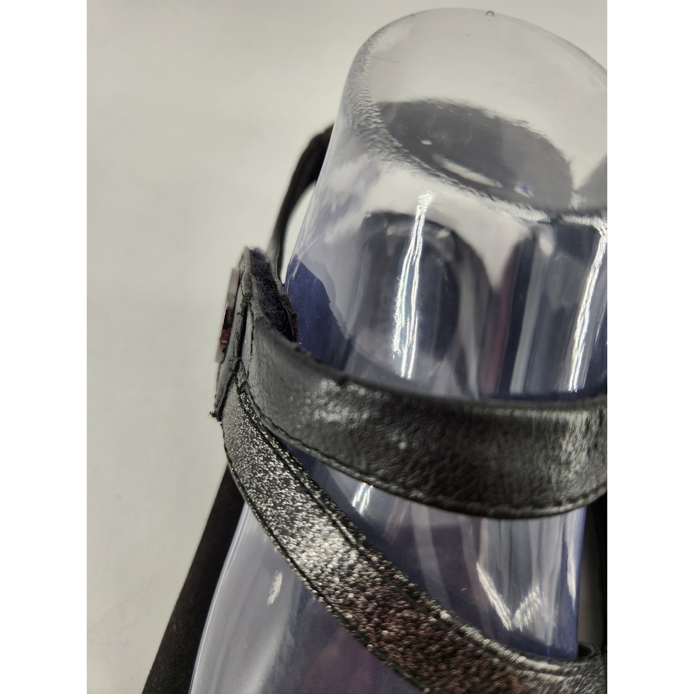 Aetrex Jess Strap Sandals Womens 9-9.5 Black Metallic Strappy Comfort SE210W - Picture 5 of 16